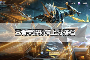 王者荣耀孙策上分搭档