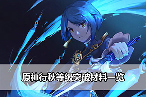 原神行秋等级突破材料一览
