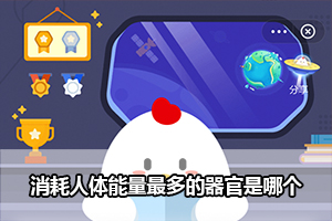 蚂蚁庄园消耗人体能量最多的器官是哪个