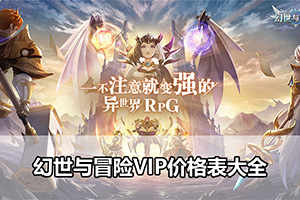 幻世与冒险VIP价格表大全